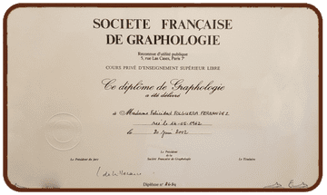 Felicidad Folguerá Fernández Diploma societe francaise